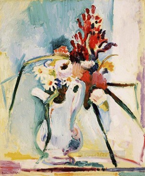 アンリ・マティス Painting - ピッチャーの中の花抽象フォービズム アンリ・マティス